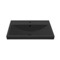 Drop In Bathroom Sink, Black Ceramic, Rectangular